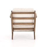 Dalen Adirondack chair ivory upholstery oak