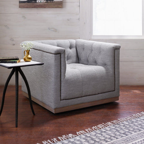 Parker grey upholstery Swivel Chair