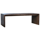 Santo dark pine dining table front view