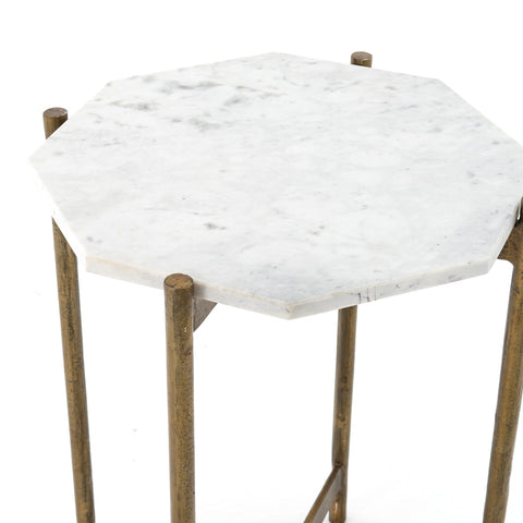 Calito End Table marble brass