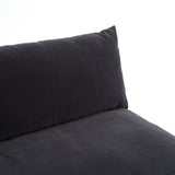 Roscoe charcoal performance fabric armless sectional 3 piece
