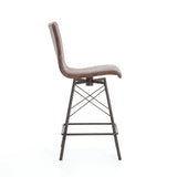 Asher Swivel Bar + Counter Stool distressed brown