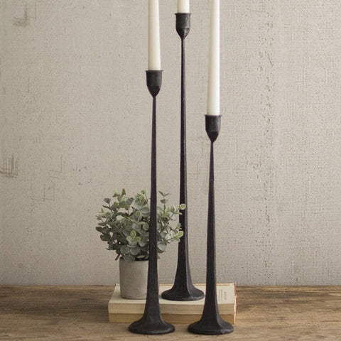 Clive Candle Holders black finish iron frame decor trendy
