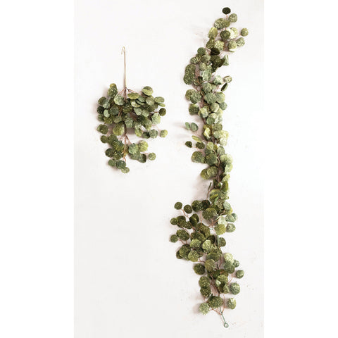 Brown & Beam Accessories Green & Gold Leaf Garland 70"