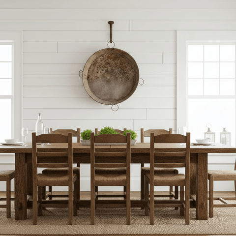 Brown & Beam Wall Art Round Zinc Tray