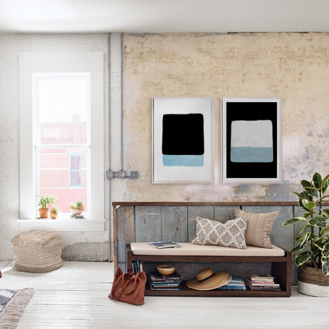 Alton bench brown nettlewood frame ivory performance fabric cushion