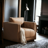 Brown & Beam Chairs Light Carmel Karo Leather Swivel Chair