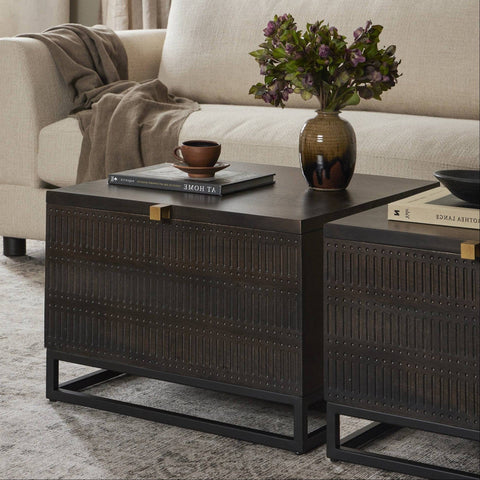 Wilder Bunching Coffee Table mango wood iron base front