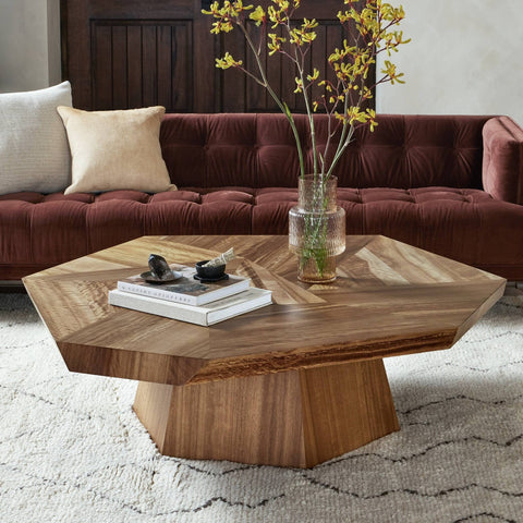 Yuka Octagon Coffee Table Angled Sideview