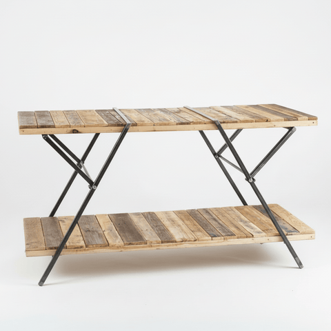 Brown & Beam Console Tables Reclaimed Wood Tiered Table
