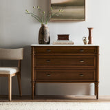 Brown & Beam Dressers Brown w/Marble Top Tios Chest