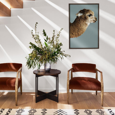 Lyle End Table oak wood iron