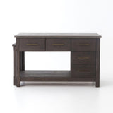 Brown & Beam Kitchen Concrete/Brown Acacia Elworth Kitchen Island