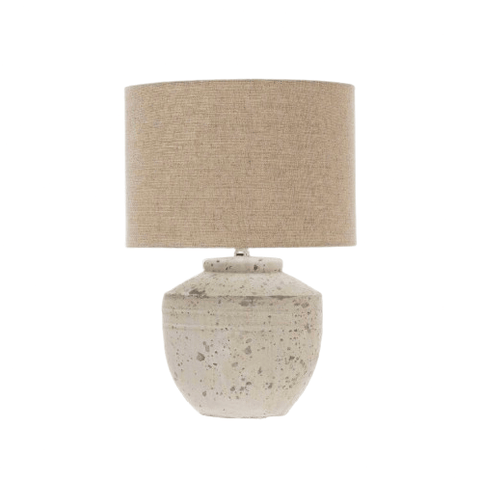 Brown & Beam Lighting White Distressed Lamp