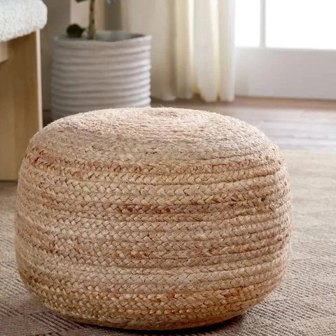 Brown & Beam Pouf Circular Myrtle Pouf