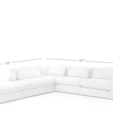 Brown & Beam Sectionals Bryant 4 Piece Sectional w/Ottoman