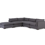 Brown & Beam Sectionals Charcoal Grey / Right Arm Wilcox 4-Piece Sectional+Ottoman