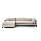 Brown & Beam Sectionals Left Chaise / White Stone Darcy Sectional w/Left Chaise 120"