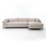 Brown & Beam Sectionals Right Chaise / White Stone Darcy Sectional w/Left Chaise 120"