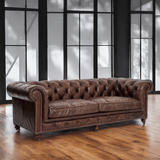 Brown & Beam Sofas Brown Leather Remington Sofa 96"