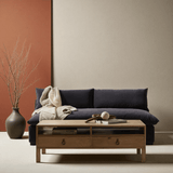 Brown & Beam Sofas Charcoal 74" Roscoe Armless Sofa