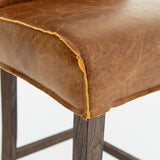 Brown & Beam Stools Counter / Brown Top Grain Leather Caldwell Stool