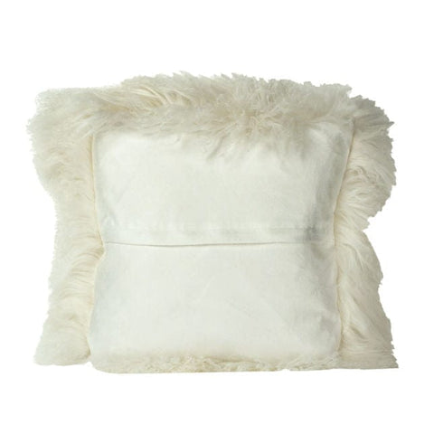 Brown & Beam Textiles White Mohair Pillow 16"