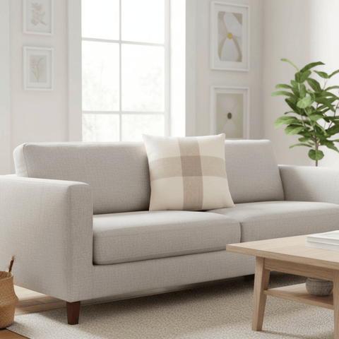 Brown & Beam Textiles Powder White Pillow 20"