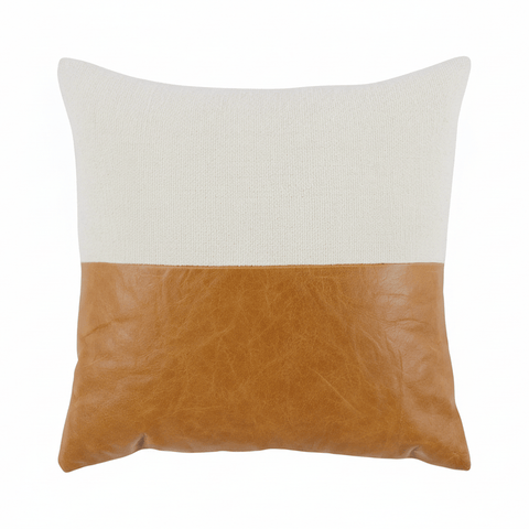Brown & Beam Textiles Russet Leather Pillow 20"