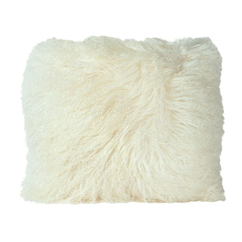 Brown & Beam Textiles White Mohair Pillow 16"