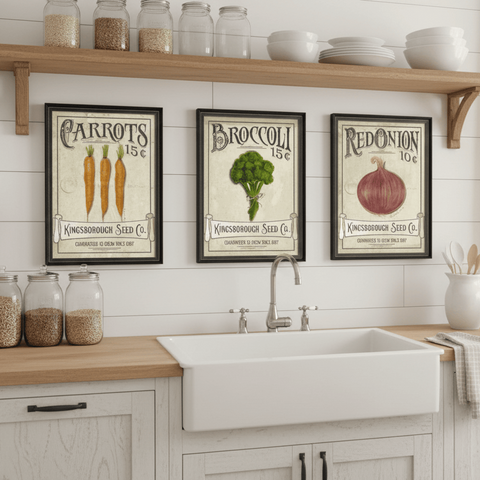 farmers market wall art purple onion