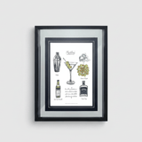 Brown & Beam Wall Products Martini Drink Print