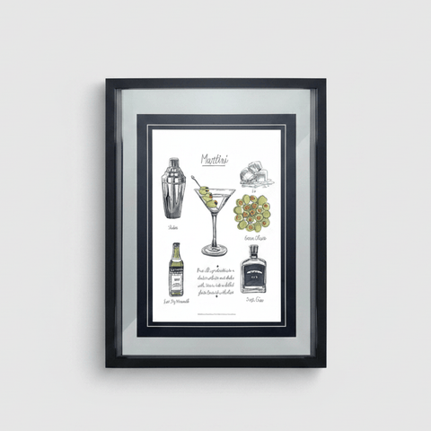 Brown & Beam Wall Products Martini Drink Print