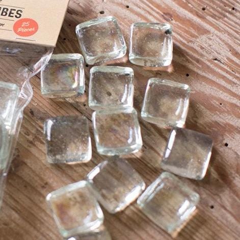 glass ice cubes