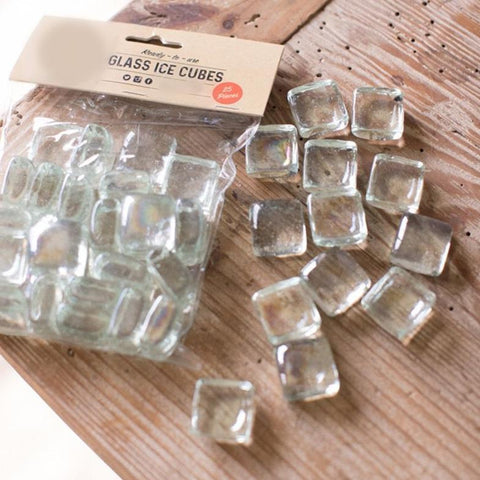 glass ice cubes