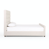 Winslow ivory linen bed