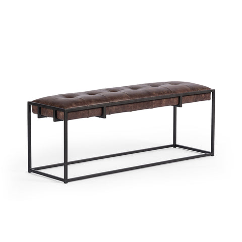 Brown & Beam Benches Distressed Cognac Royce Bench