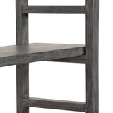 Sadi Bookshelf reclaimed wood grey wash x style back zoomed view