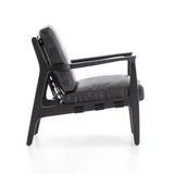 Anton black top grain leather chair