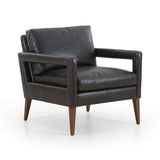 Brown & Beam Chairs Black Leather Saro Chair