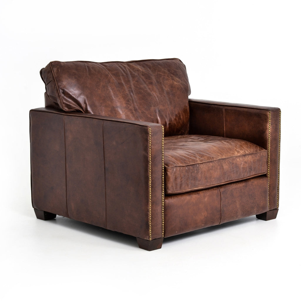 Clark Chair leather brown chair