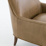 dante tan top grain leather occasional chair