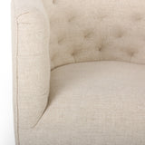 Haley Swivel Chair Tufted Ivory Performance