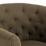 Haley Swivel Chair Tufted Olive Performance
