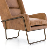 Houston Chair Top Grain Leather Iron Metal Copper Brown