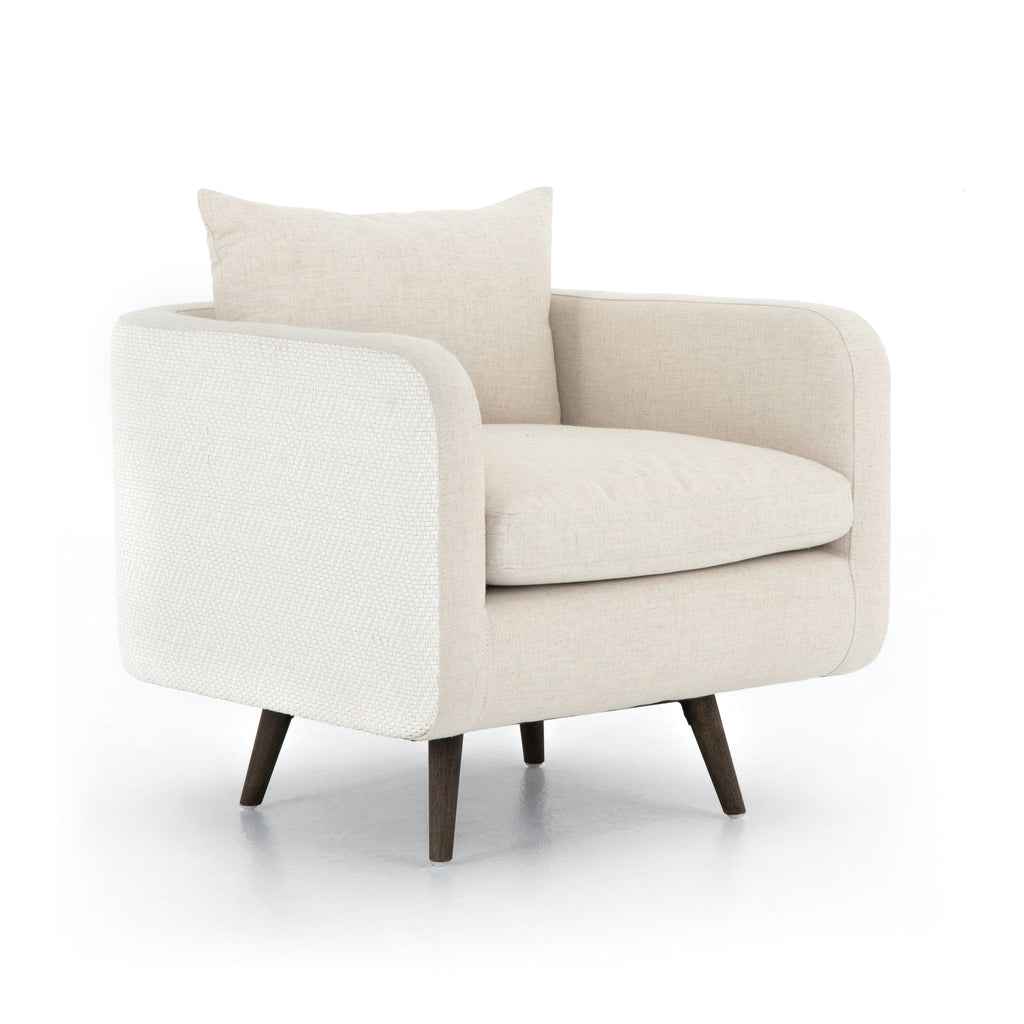 Brown & Beam Chairs Ivory Performance Fabric Venti Swivel Chair