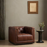 Brown & Beam Chairs Parker Leather Swivel Chair