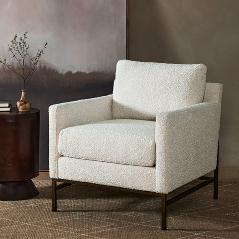 Brown & Beam Chairs Ivory Boucle Upholstery Reto Chair