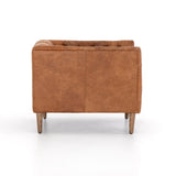 Robinson camel brown leather tufted chair