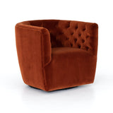 Brown & Beam Chairs Rust - Velvet Haley Swivel Chair
